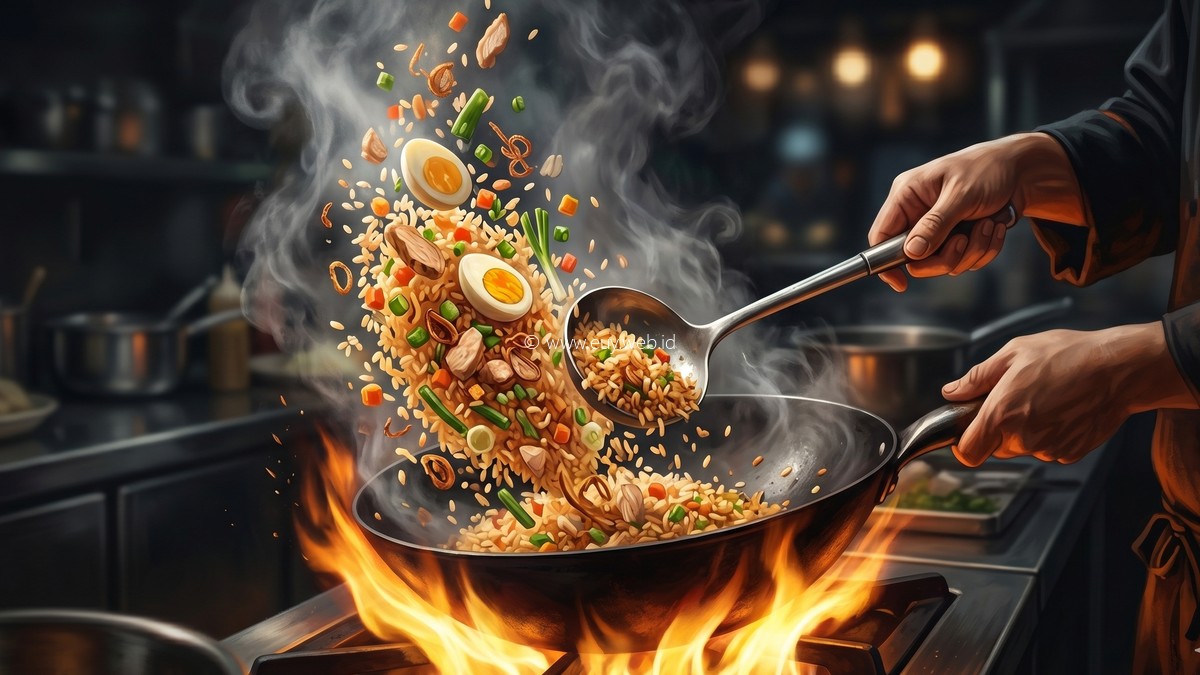 Resep Nasi Goreng Restoran: Rahasia Api Besar dan Wok Hei